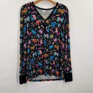 Little Sleepies Women’s Star Signs Zodiac Print Long Sleeve Pajama Top